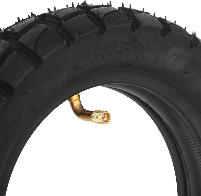 AceSupever 10 inch Scooter Tire, 10'' Electric Scooter Tire & Inner Tube (1 Set), Off Road City Road Tire 10in Inflatable Tyre for 255x80 Electric Scooter - Rim Size 6 Inches - Image 2